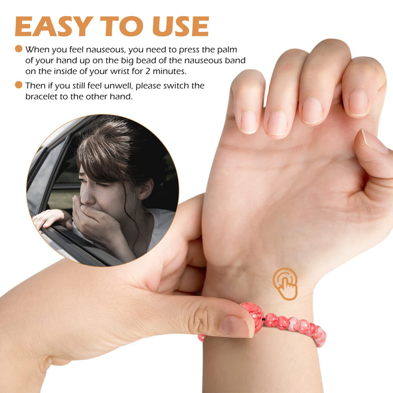 Ciieeo 6Pcs Motion Sickness Bracelets Anti Nausea Wristband Sea Sickness Bands Adjustable Nausea Relief Bracelet Hand Bands for Nausea Motion Sickness Car Sea Travel Airplane - NewNest Australia