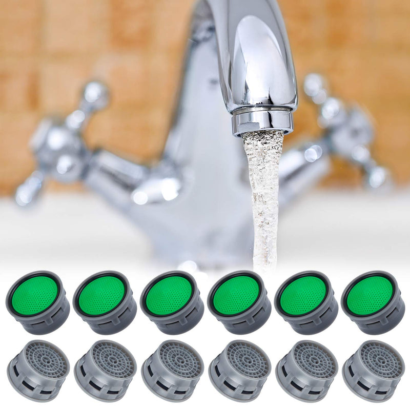 40 Pieces Faucet Aerator Flow Restrictor Insert Faucet Aerators Replacement Parts for Bathroom or Kitchen, Red(2.2 GPM) and Green(1.5 GPM) - NewNest Australia