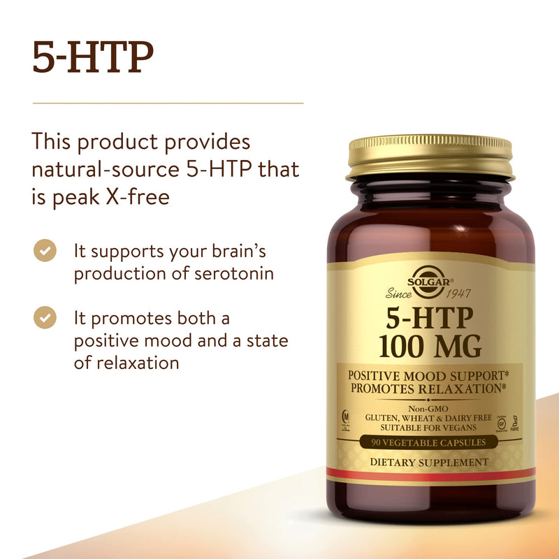 Solgar, 5-HTP 100 mg, 90 Vegetable Capsules - NewNest Australia