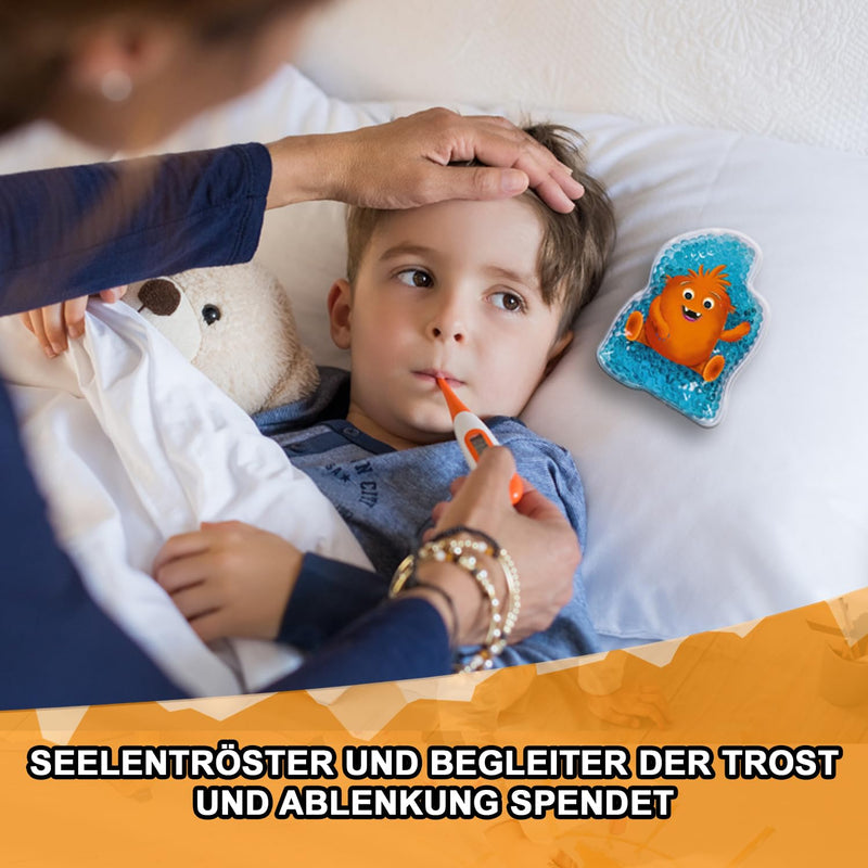 Great For Children Cooling Pads Children, 4 Cooling Monsters For Boys & Girls, Versatile Cold Warm Compresses For Injuries, Fever, Toothache, Headaches And Insect Bites - NewNest Australia