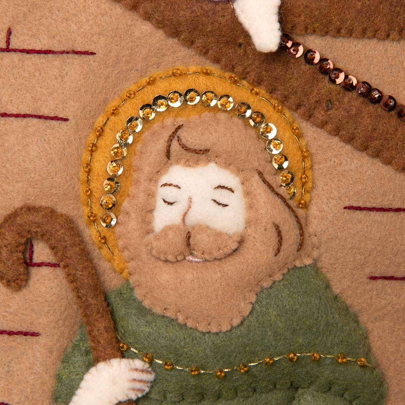 Bucilla Felt Applique Christmas Wall Hanging Kit, 16" x 22", Away in the Manger - NewNest Australia