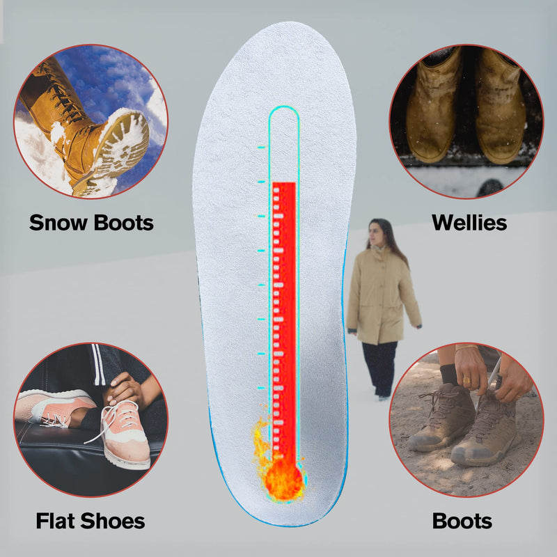 Warm Fiber Material Arch Support Orthopedic Insole,Alleviating Foot Soreness of Men and Women, Flat Feet,Plantar Fasciitis,Suitable for Sports Shoes and Work Shoes (Size:UK-12,12",Gray) UK-12-30.5CM--12" Grey - NewNest Australia