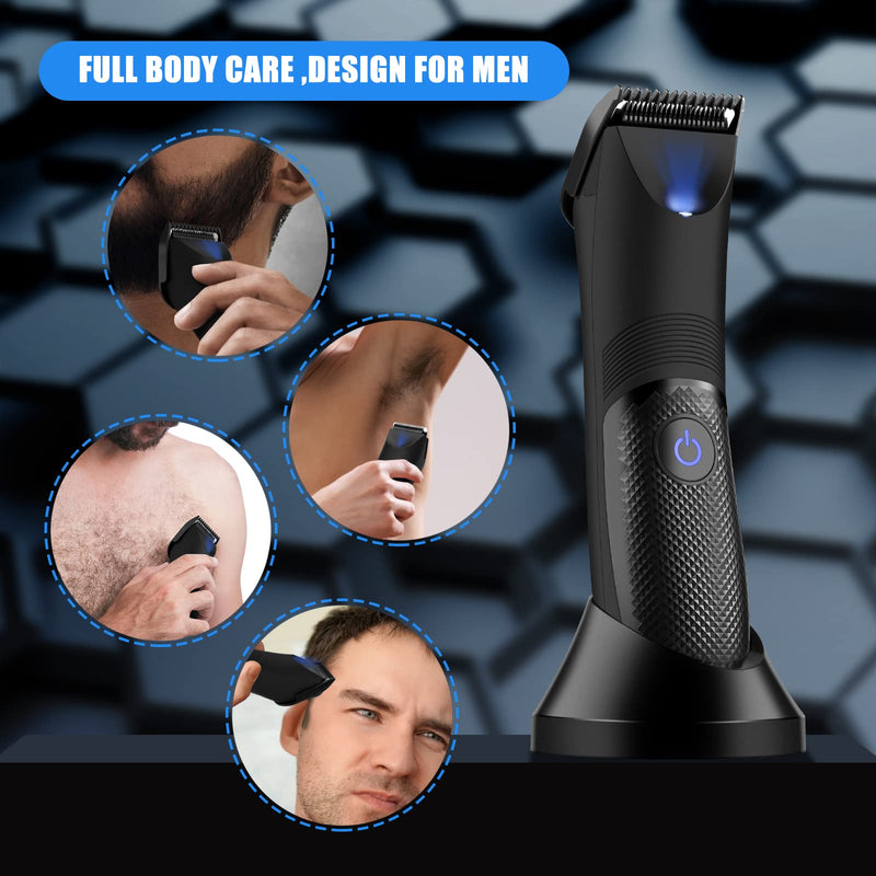 Electric Body Trimmer and Shaver for Men and Women, Waterproof Body Hair Groomers,Groin Hair Trimmer Beard Trimmer with LED Indicator, IPX7 Mens Pubic Hair Shaver for Balls ,Male Hygiene Razor - NewNest Australia
