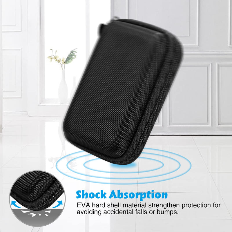 MEDMAX Hard Shell Protective Case for Freestyle Libre 2 / Libre Reader, Lightweight Shockproof Diabetic Storage Carrying Case with Clip and Handle, (Black) Black - NewNest Australia