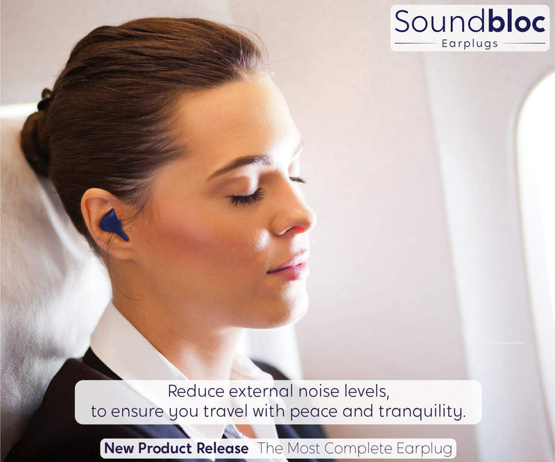 Ear Plugs for Sleeping by Soundbloc™ - 1 Year Supply (6 Pairs) - Custom Fit 27dB Noise Reduction Reusable Soft Silicone Earplugs - The Earplug for Sleep Size M/L Medium - Large - NewNest Australia