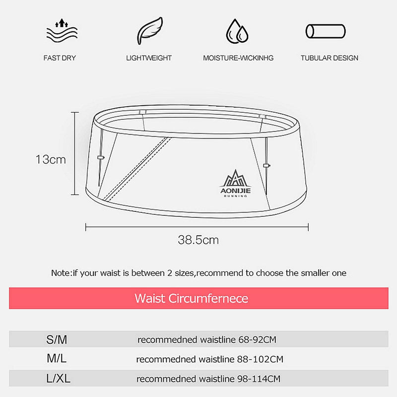 Running Pouch Belt Waist Pack Fanny Bag with 250ml Soft Water Bottle, Bounce Free Fashion Workout Jogging Travelling Money Pocket Belt for Women (Black, S/M) Black - NewNest Australia