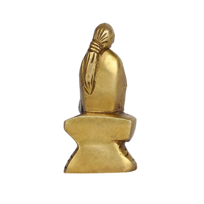 NewNest Australia - GURU JEE Brass Statue Shirdi Sai Baba Murti Idol for Puja Mandir Gifts Home Office Pooja 
