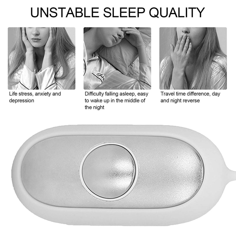 TARSHYRY Sleep Aid Machine, Microcurrent Sleep Aid Holding Device Sleep Aid Sleeping Usb Charging Sleeping Instrument For Sound Therapy Anxiety Pressure Relief (Silver) Silver - NewNest Australia