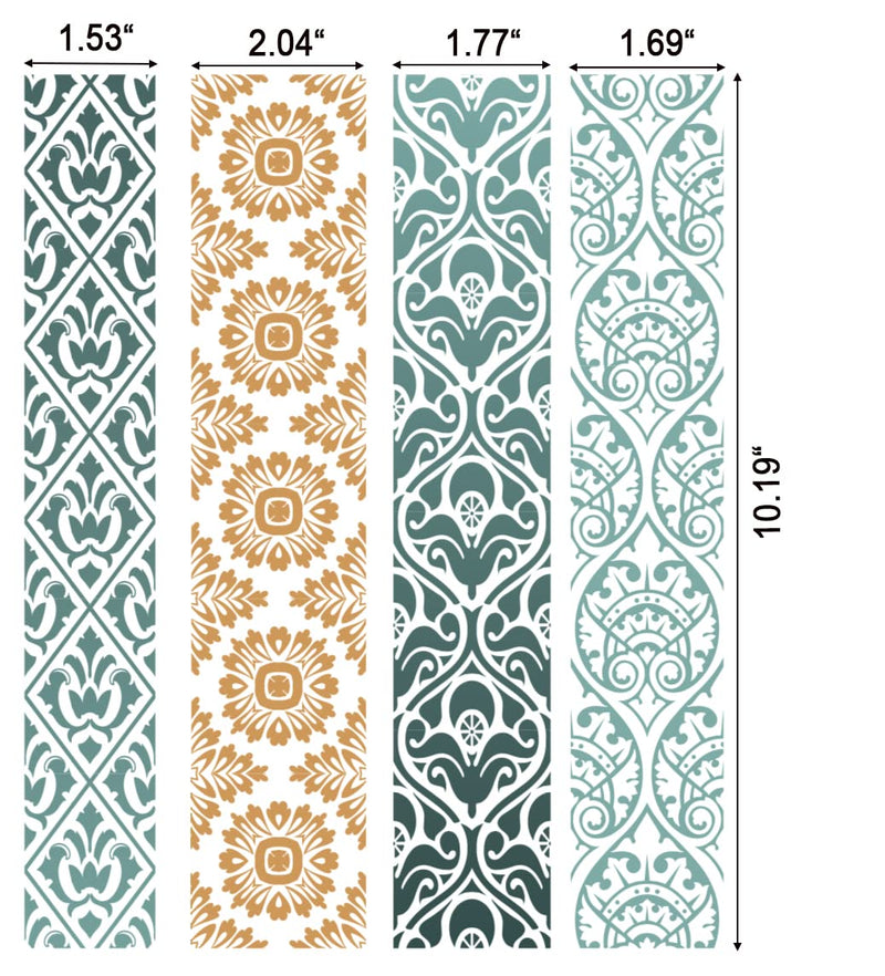 Alinacutle Silkscreen Stencil,Reusable Self-Adhesive Silk Screen Printing, for Printing on Wood / Fabric / Paper, Home Decoration, 8.5" x 11" (4pc Borders) 4pc Borders - NewNest Australia