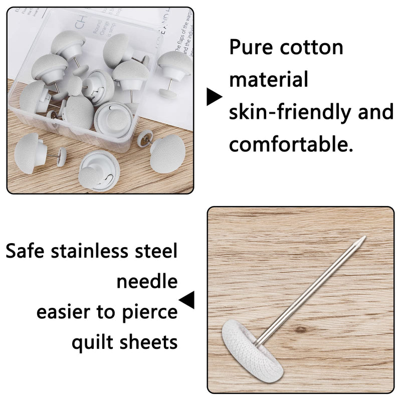 Potanro 12 Pcs Duvet Clips Set, Duvet Pins, Duvet Button Fasteners Keeps Comforter from Shifting(Grey) Grey - NewNest Australia