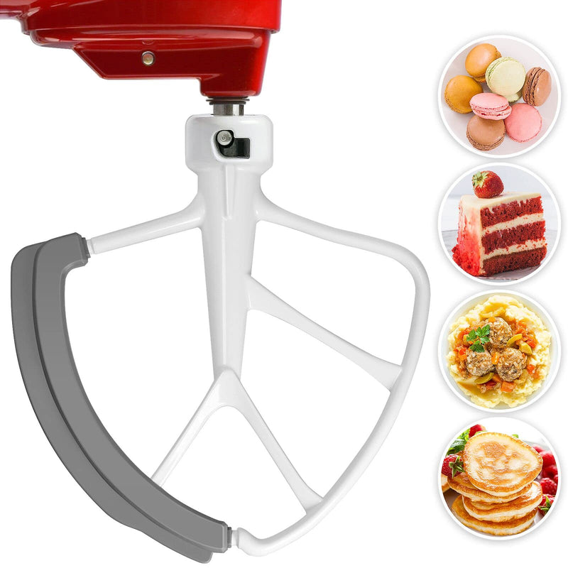 KITCHPOWER 6 Quart Flex Edge Beater for KitchenAid Bowl-Lift Stand Mixers, Kitchenaid Paddle Attachment Mixer Accessory - NewNest Australia