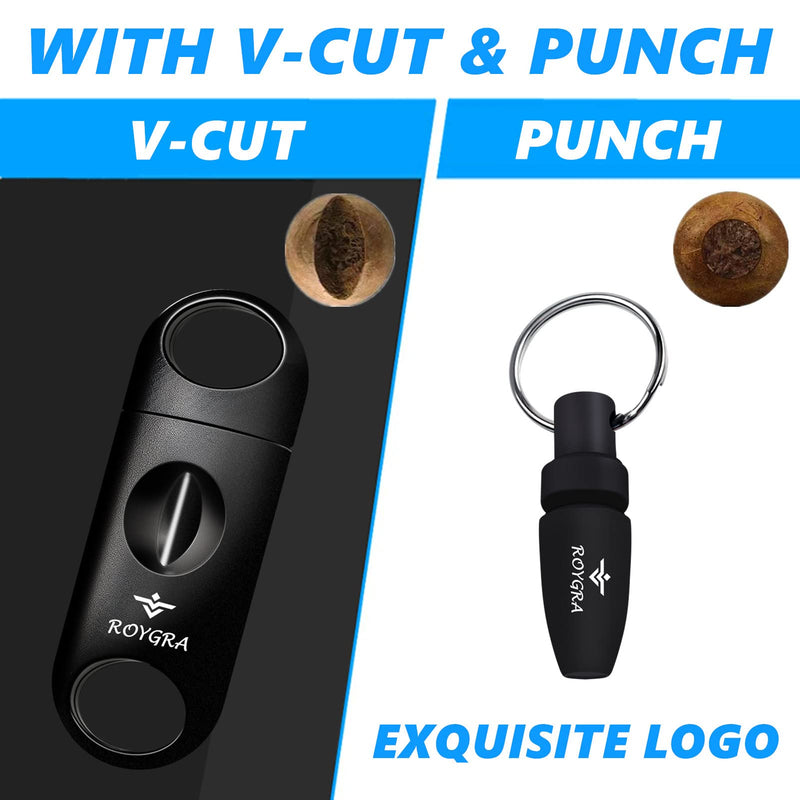 roygra Cigar Cutter, Cigar Punch, V-Cut, Double Blade Guillotine - 3 Pack - NewNest Australia
