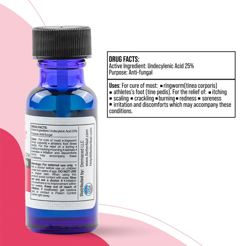 Better Nail - Maximum Strength 25% Solution for Anti Fungal Nail Support | Nail Restoring Solution for Toenail & Fingernail Fungus | .5oz or 15ml - NewNest Australia