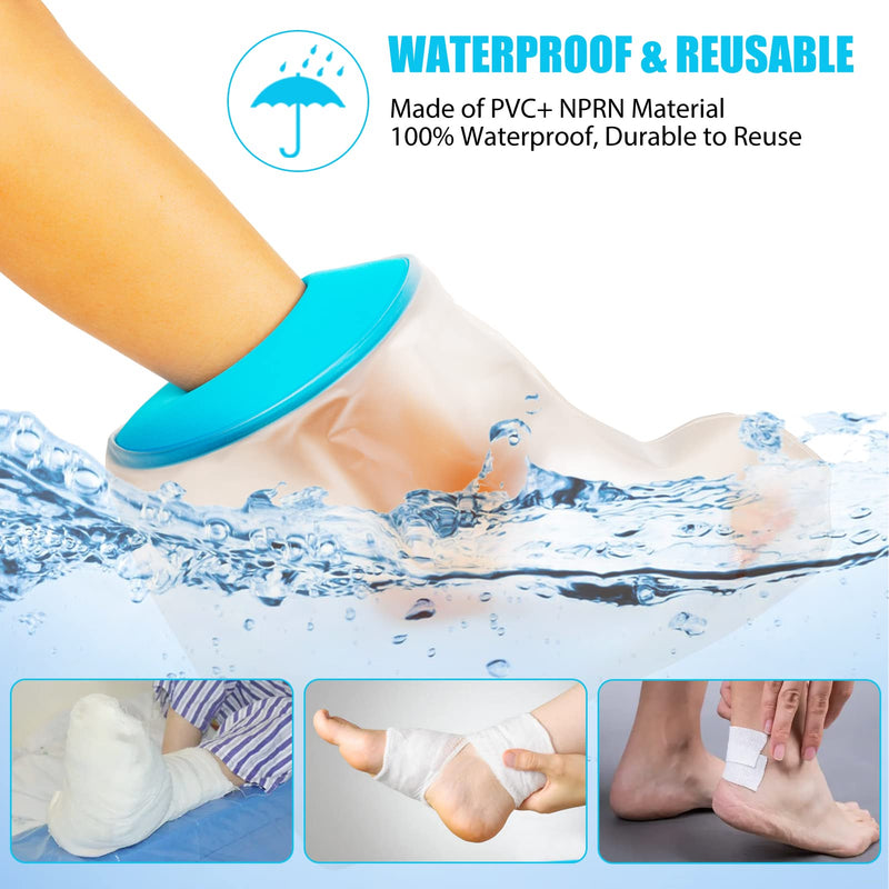 Waterproof Foot Cast Cover for Shower: Cast and Bandage Protector for Bathing, Plaster Cast Cover Clear Cast and Dressing, Reusable Watertight Protection Dry for Broken Foot, Ankle - NewNest Australia