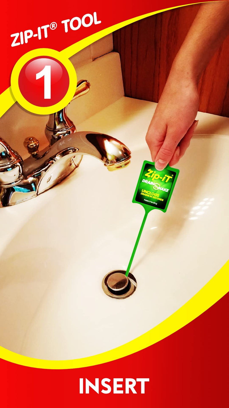 3PK Zip-It® Drain Cleaner From Original Inventor MADE IN USA - NewNest Australia