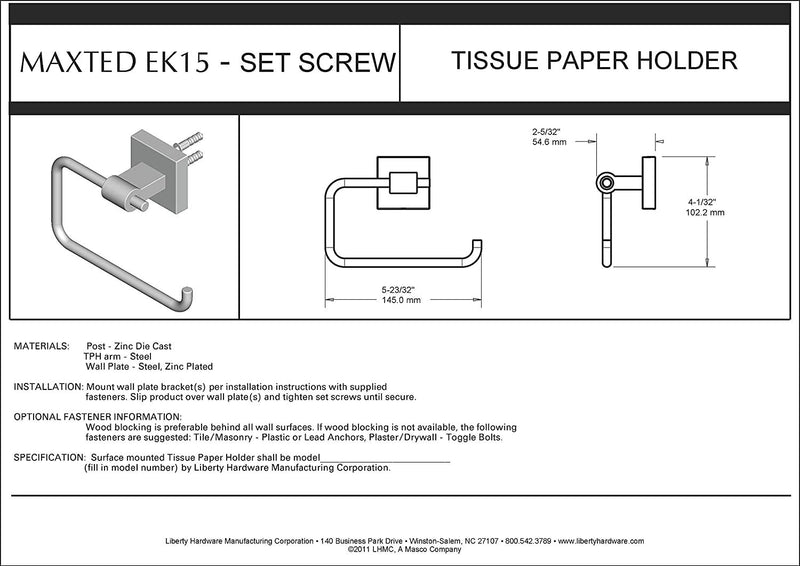 Franklin Brass Maxted Toilet Paper Holder, Polished Chrome, Bathroom Accessories, MAX50-PC - NewNest Australia