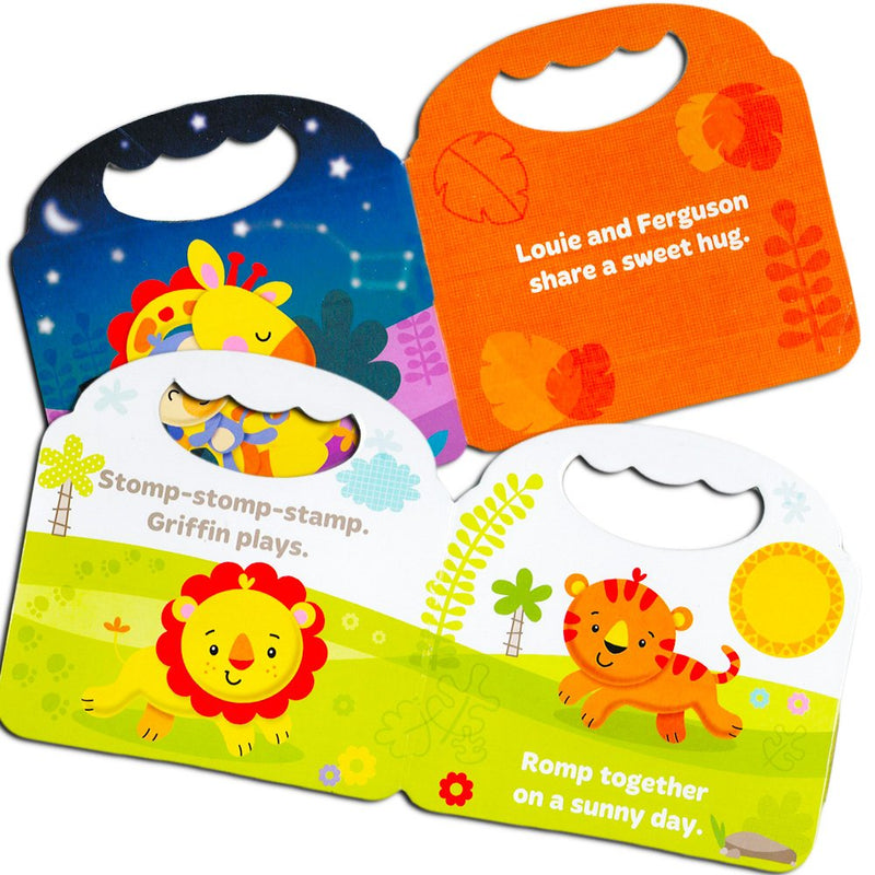 NewNest Australia - Fisher Price "My First Books" Set of 4 Baby Toddler Board Books (Bedtime, Playtime, Friendship and Peek-a-Boo!) 