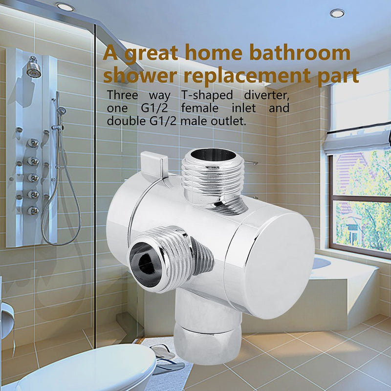 3-Way Shower Head Diverter Valve Connector Adapter for Home Bathroom Accessory Replacement - NewNest Australia