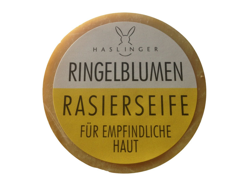 Set of 3 Haslinger shaving soap, sandalwood, marigold, aloe vera & razor blades checklist - NewNest Australia
