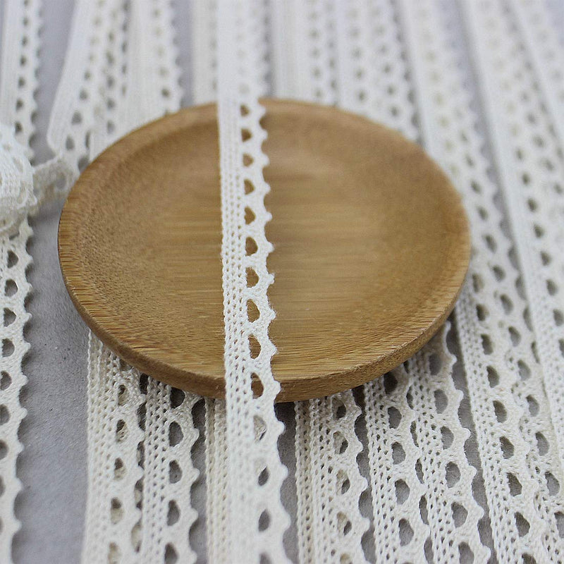 IDONGCAI Narrow Lace Trim Vintage 30 Yards Lace Ribbon Crochet Lace Edge for Scrapbooking DIY Sewing Lace Craft Supply 0.39in Wide (1#) 1# - NewNest Australia