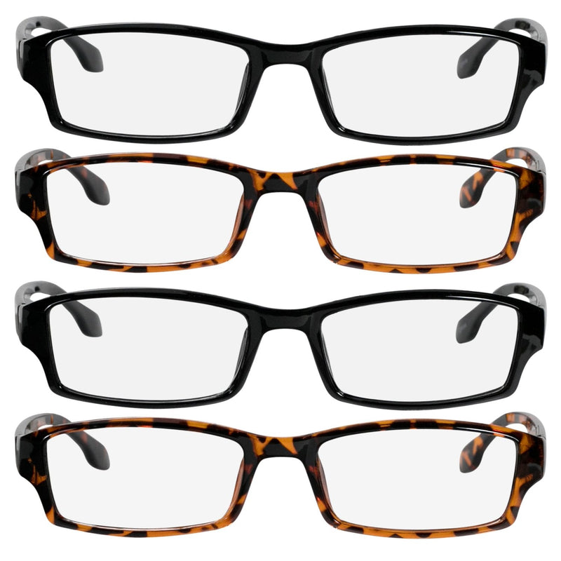 Reading Glasses with Comfort Spring Hinges for Men and Women by TruVision Readers - 9501HP 2 Black 2 Tortoise 1.0 x - NewNest Australia