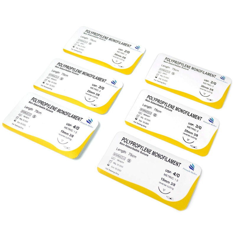Practice Sutures | Sutures Thread with Needle (24 Mixed 2/0, 3/0, 4/0) | for Medical, Nursing, and Veterinary Students Suture Training | Suture Kit Companion | Demonstration and Education Use Only - NewNest Australia