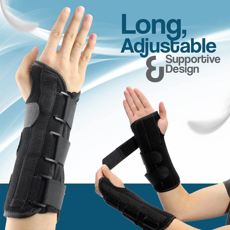 Wrist support brace pair with metal wrist splints for carpal tunnel syndrome, hand and wrist braces, right and left wrist supports, joint pain, arthritis pain relief for men and women ( One Size ) - NewNest Australia