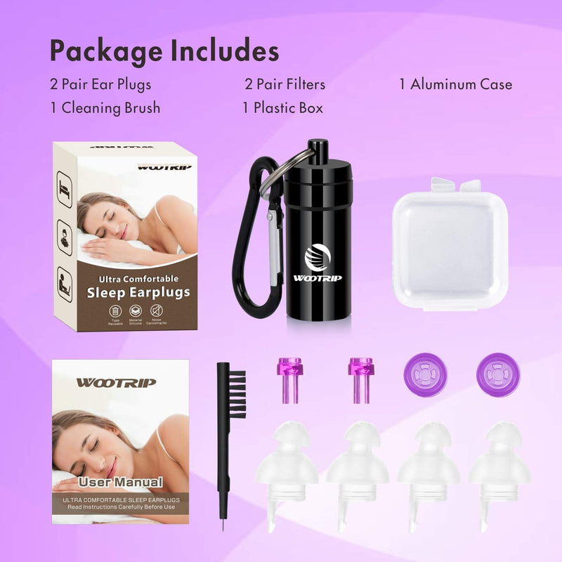 Ear Plugs for Sleeping, Eargrace 2 Pairs Silicone Reusable Noise Canceling Earplugs [Ultra Soft and Perfect for Women Small Ear Canal], 31dB Hearing Protection Ear Plugs for Sleeping, Snoring and More - NewNest Australia