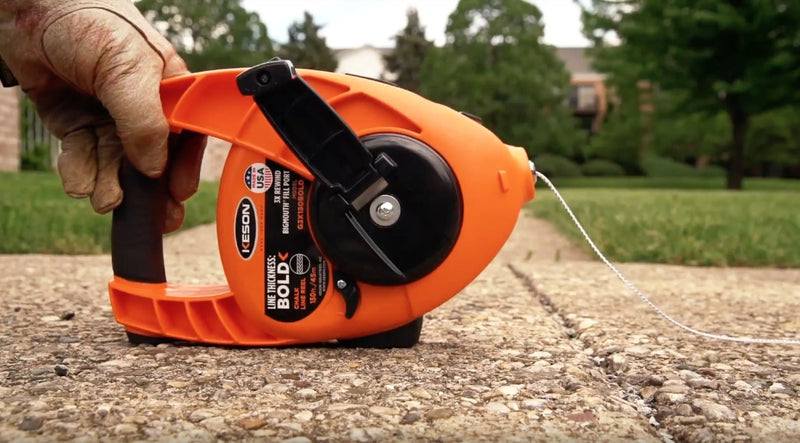Keson P100 Octoganal Chalk Line Reel, 1.5mm String, 2-4-Ounce Capacity, 100-Foot - NewNest Australia