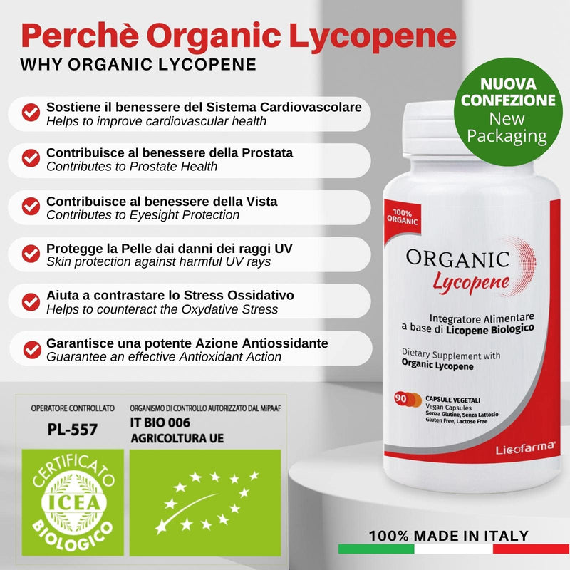 Organic Lycopene – antioxidant dietary supplement with certified organic lycopene – pack of 90 capsules - NewNest Australia