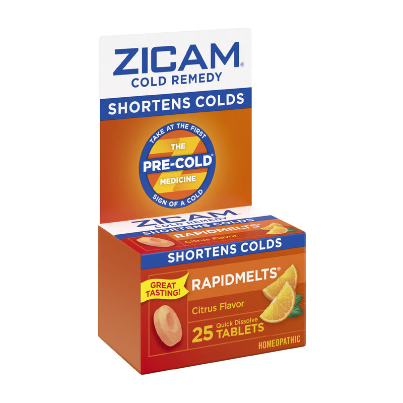 Zicam Cold Remedy Zinc Rapidmelts, Citrus Flavor, 25 Count (Pack of 1) - NewNest Australia