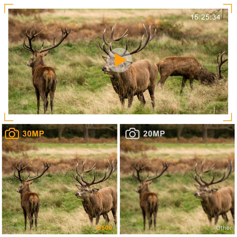 Trail Camera 30MP 1440P FHD 120°Wide Angle Lens Hunting Game Camera with IR Night Vision Motion Activated for Outdoor Wildlife Monitoring Home Security - NewNest Australia