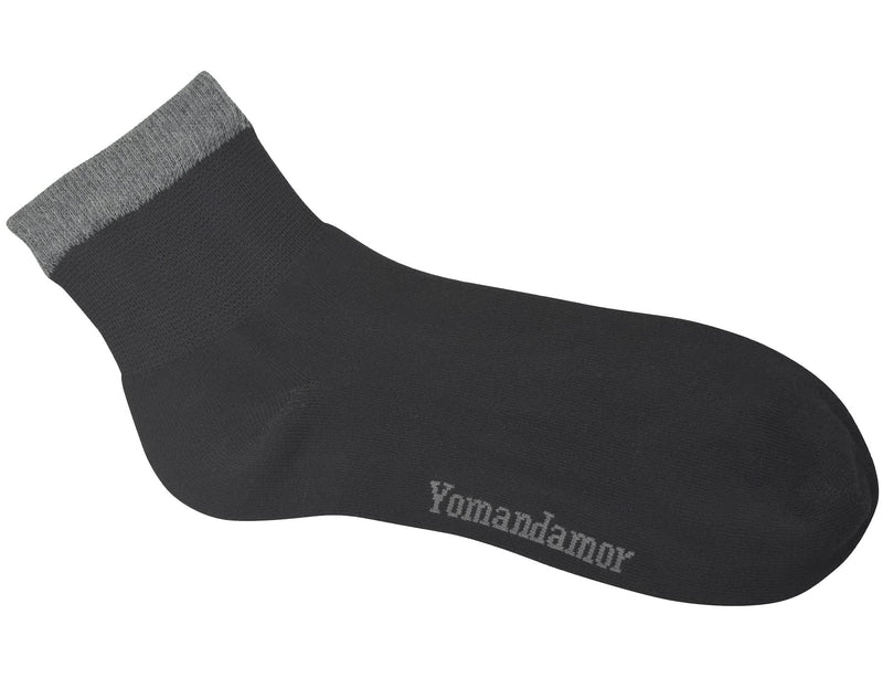 Yomandamor Men's Bamboo Diabetic Ankle Socks with Seamless Toe and Non-Binding Top,6 Pairs L Size(10-13) Large (6 Pair) 6 Pairs Black With Grep Top - NewNest Australia