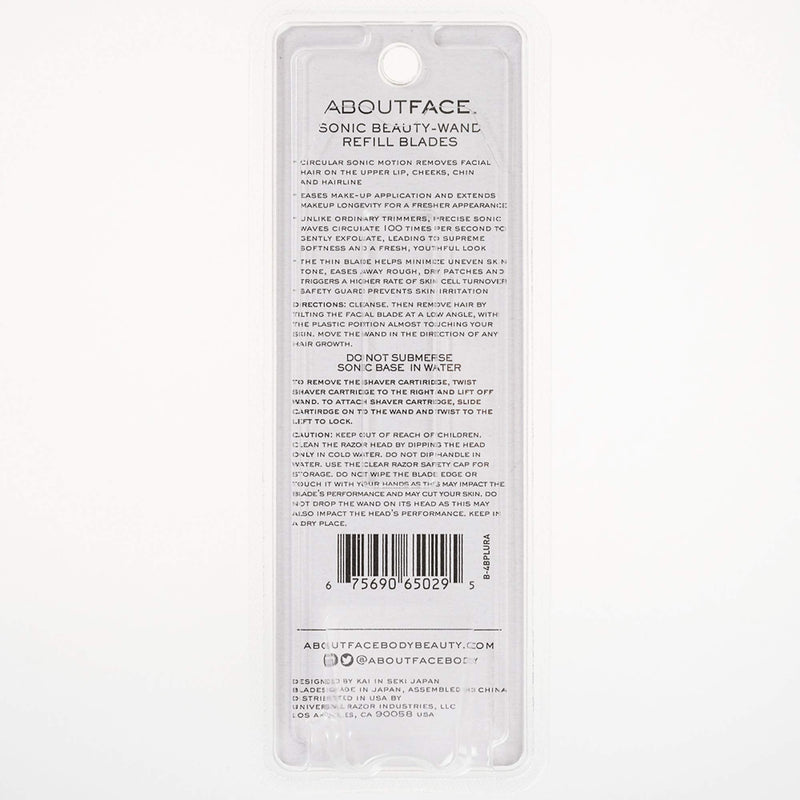 About Face Sonic Beauty-Wand Refill Blades for Exfoliating, 4 Pack – Includes 2 Facial Blades & 2 Brow Blades - NewNest Australia