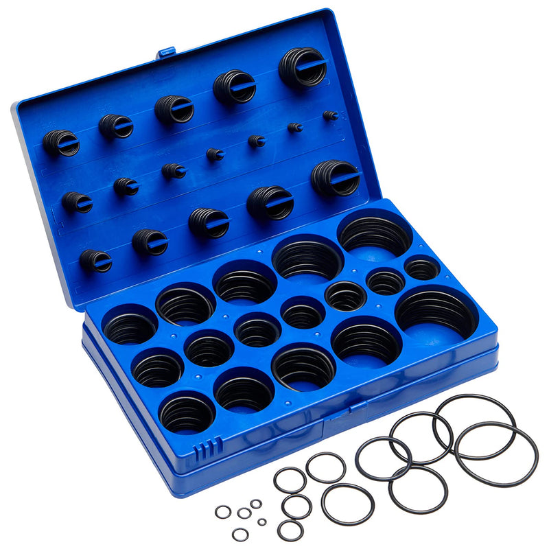 BUSY-CORNER 407 Pieces SAE Universal O-Ring Kit, Set of 32 USA Standard Sizes, Buna-N 70A, Rubber Seals O Rings, for Faucet, Professional Plumbing, Automotive SAE 407PCS - NewNest Australia