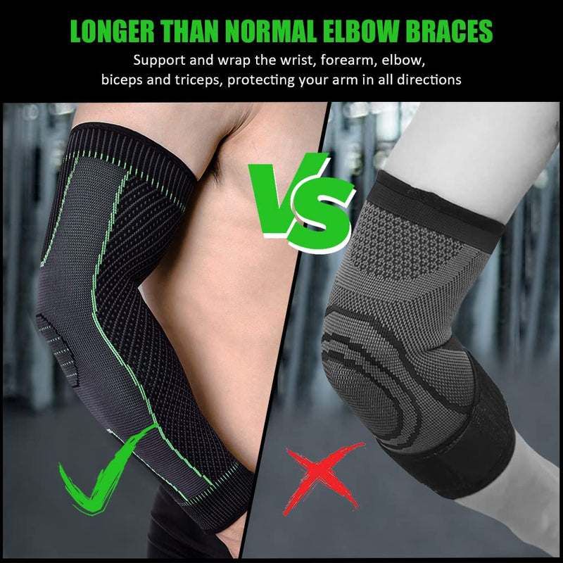 Elbow Brace Men & Women, Pack Of 2 Arm Protection Elbow Bandage Tennis Elbow Non-Slip Compression Cuffs Sports Bandage Elbow Support For Tennis Elbow, Arthritis, Fitness (Xl) - NewNest Australia