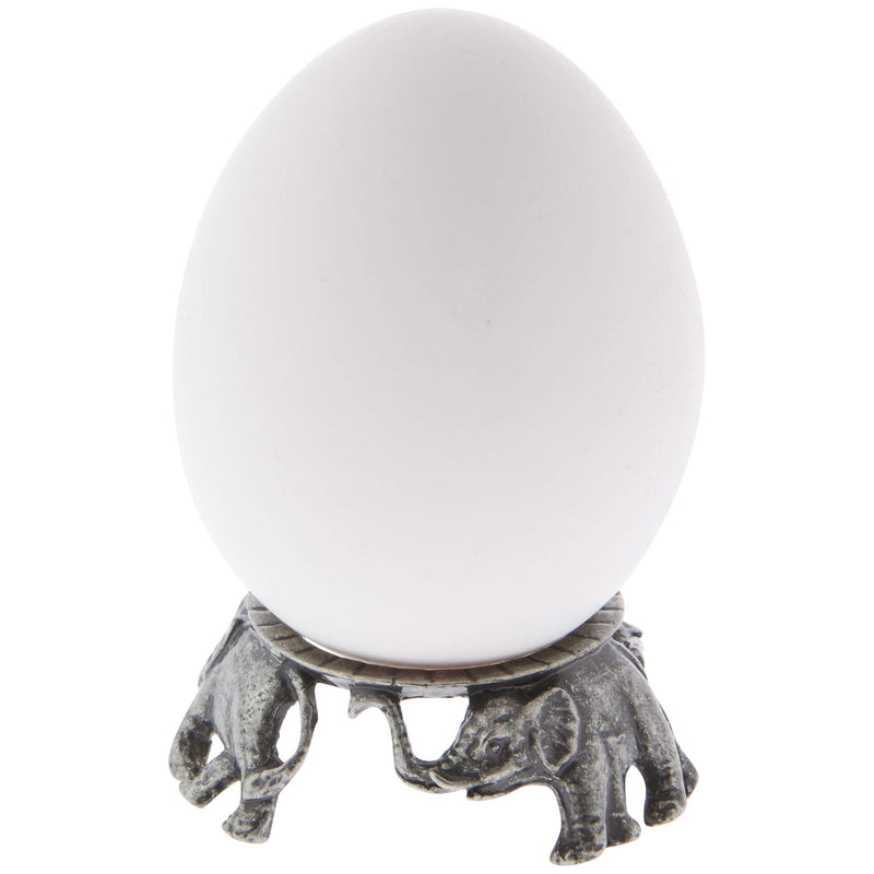 NewNest Australia - Bard's Pewter Egg Stand/Holder, Elephants, 0.875" Diameter (Fits Hen Sized Eggs) 1 