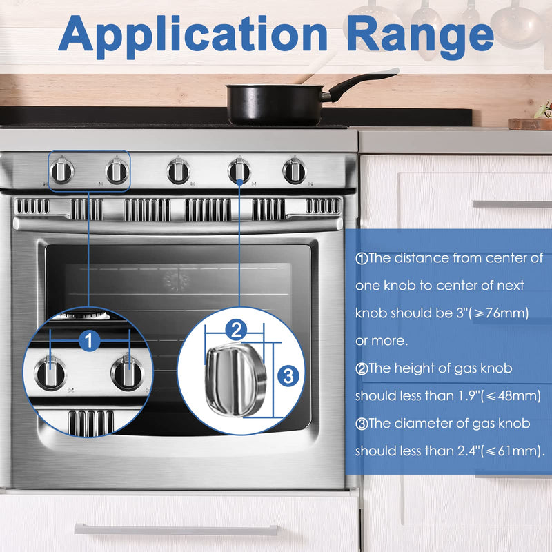 GRENFU Stove Knob Covers for Child Safety (5 + 1 Pack) Universal Size Gas Stove Knob Covers with Strong Tape Oven Knob Covers for Child Safety Prevent Kids from Turning on Stoves Black View - NewNest Australia
