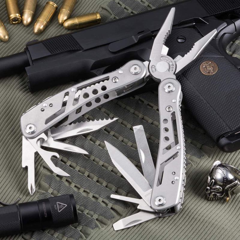 Multitool 24in1 with Mini Tools Knife Pliers and 11 Bits - Multi Tool All in One - Multi Function Gear for Men Best Multi-tool Kit for Work EDC Camping Backpacking Survival - Great Gifts for Men 2238 - NewNest Australia