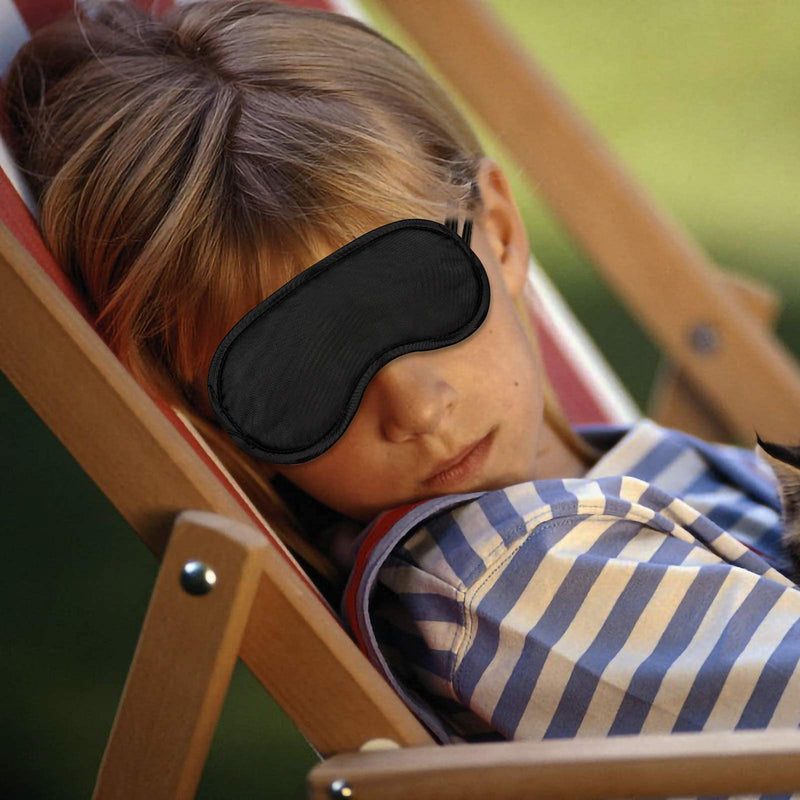 ITME 6 Pack Sleep Eye Mask Shade Cover, Sleeping Blindfold for Men & Women, Suitable for Lunch Break/Travel/on The Plane/Hotel/Camping Usage ( Black ) 06-pack - NewNest Australia