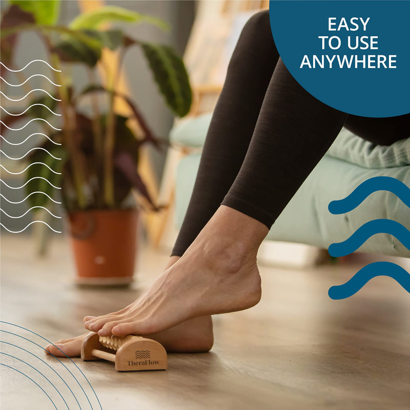 TheraFlow Foot Massager Roller - Relieve Foot Arch Pain, Plantar Fasciitis, Muscle Aches, Soreness. Stimulates Myofascial Release for Relaxation. Soothes Foot Tension/ Tightness. - NewNest Australia