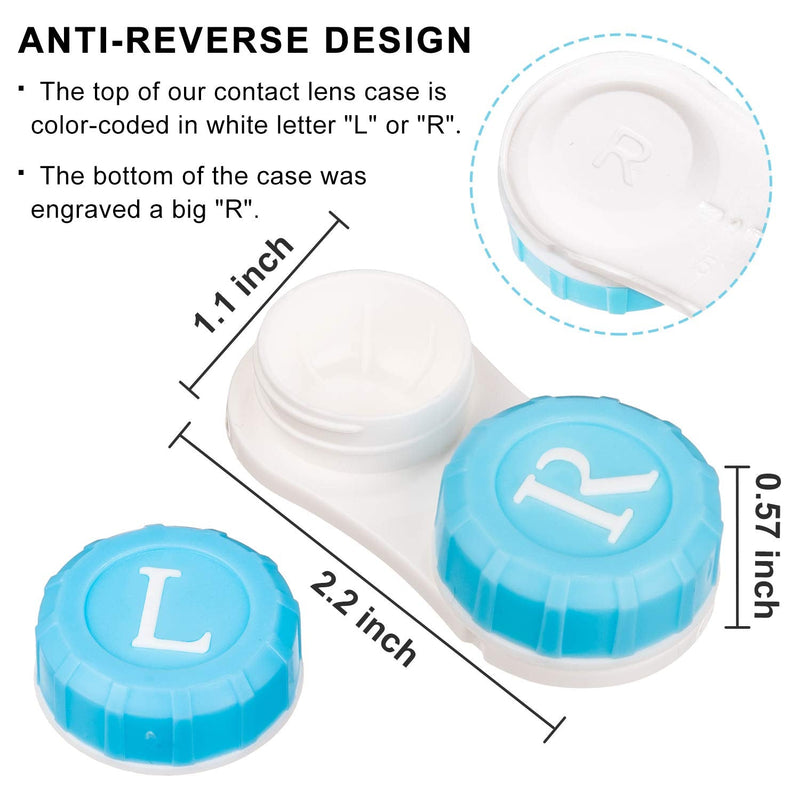 Whaline Portable Contact Lens Box Sets 6 Pack Colorful Contact Lens Cases Container Holder with Durable Soak Storage Bottle and Lenses Removers, Tweezers Suitable for Travel, Outdoor Activities - NewNest Australia