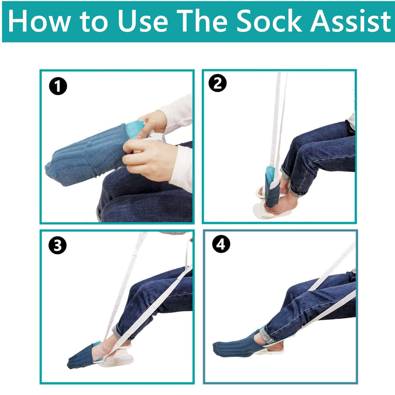 CAidRE Sock Aid - Sock Aide Device for Elderly, Disabled, Pregnant, Diabetics-Sock Helper Aide Tool - NewNest Australia
