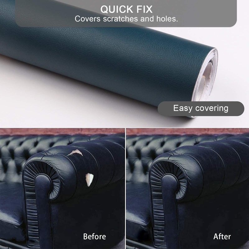 Leather Repair Tape, Self-Adhesive Leather Repair Patch for Couch Furniture Sofas Car Seats, Advanced PU Vinyl Leather Repair Kit (Blue, 3.9X79 inch) 3.9X79IN Blue - NewNest Australia