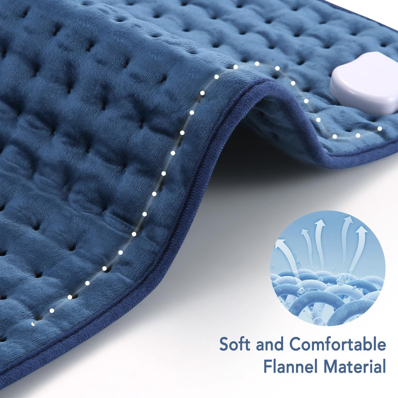 Heating pad with automatic switch-off, electric heat pad 50 x 60cm for back, shoulder, neck and temperature setting in 5 quick heating technology overheating protection - NewNest Australia