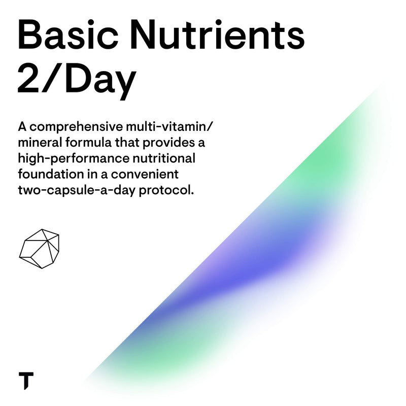 Thorne Basic Nutrients 2/Day - Complete Multivitamin/Mineral Formula - Gluten-Free, Dairy-Free, Soy Free - 60 Capsules (30 Servings) - NewNest Australia