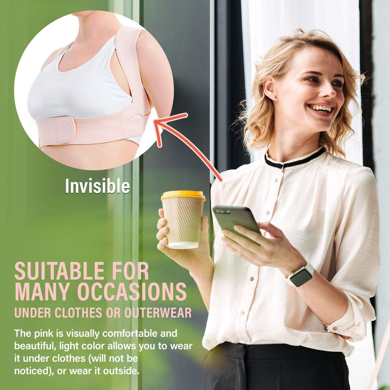 Posture Corrector for Women and Men, Vicorrect Adjustable Upper Back Brace for Clavicle Support and Providing Pain Relief from Neck, Shoulder, and Upper Back S-M (25"-35") Small/Medium - NewNest Australia