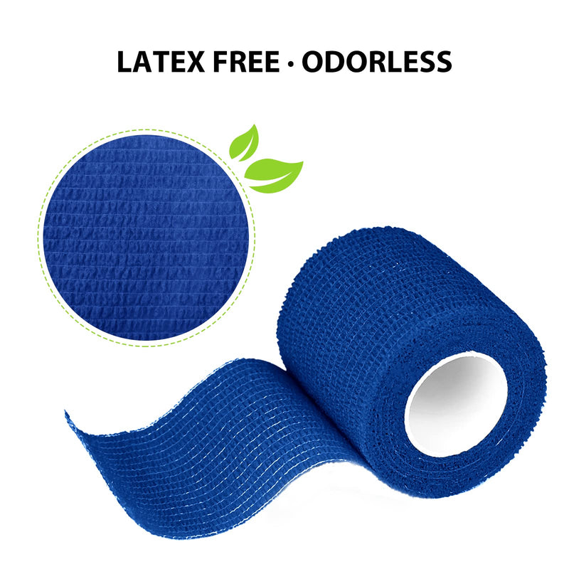 FriCARE Nonwoven Self-Adhesive Bandage, Self-Adherent Cohesive First Aid Medical Wrap, Elastic Athletic/Vet Tape for Wrist 2 Inches Wide 2 Inch x 5 Yards Royal Blue - NewNest Australia