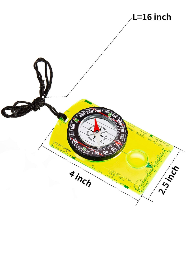 Gejoy 4 Pieces Navigation Hiking Compass Orienteering Backpacking Compass Waterproof Map Reading Compass for Boy Scout Kids Outdoor Camping (Style 1) - NewNest Australia
