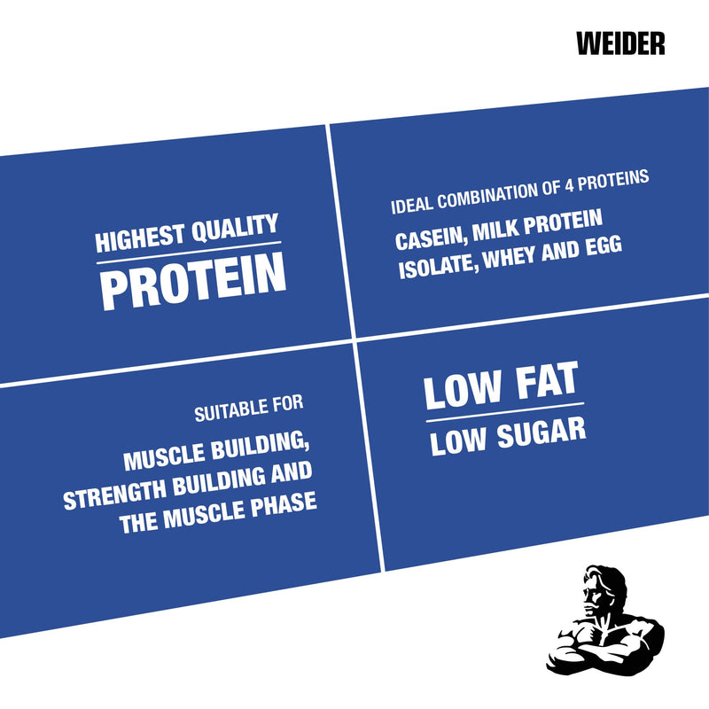 Weider Protein 80 Plus Multi-Component Protein, Vanilla, Protein Powder For Creamy, Delicious Protein Shakes, Combination Of Whey, Casein, Milk Protein Isolate And Egg, Low Fat & Low In Sugar - NewNest Australia